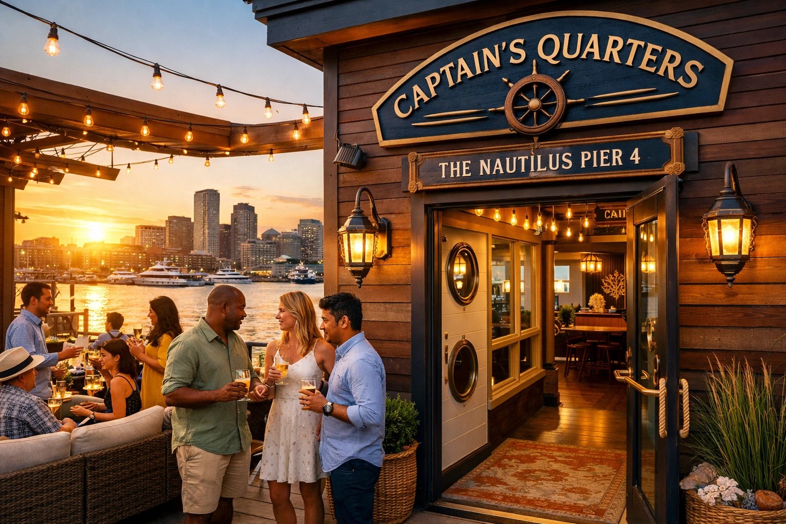 The Nautilus Pier 4 Captain’s Quarters and Patio Lounge
